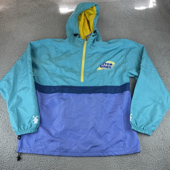 Dutch Bros Jacket  Large 1/4 Zip Windbreaker Anorak‎ 2024 Coffee Blue - Picture 1 of 9